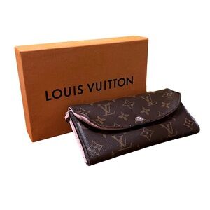 Louis Vuitton Dark Brown and Pink Monogram Emilie Wallet